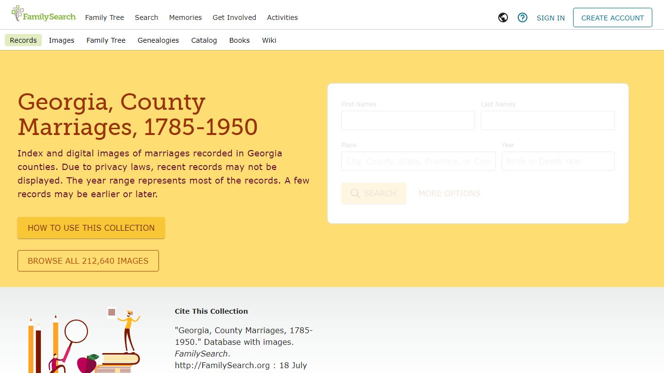 Georgia, County Marriages, 1785-1950 • FamilySearch